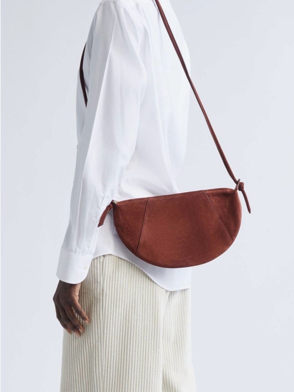 Mansur Gavriel Mini Fortuna Suede Shoulder/Crossbody Bag - Picture 8 of 15